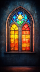 Gothic architecture, A photorealistic image of a Gothic rose window showcasing high fidelity detail and vibrant colors.