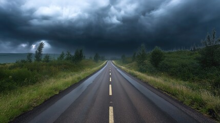 Naklejka premium the road to storm