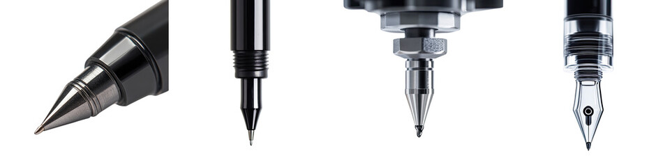 Printer nozzle &ndash; The small opening in a printer from which ink is dispensed onto paper. Isolated on Clear White Background Highly Detailed 