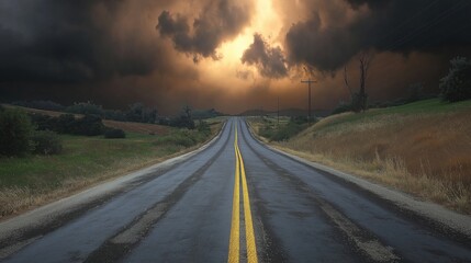 Fototapeta premium the road to storm