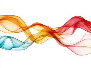 Naklejka premium Flowing multicolored wave ribbons in a dynamic abstract design, symbolizing creativity, digital networks, and vibrant artistic expression for modern graphic design and technology visuals
