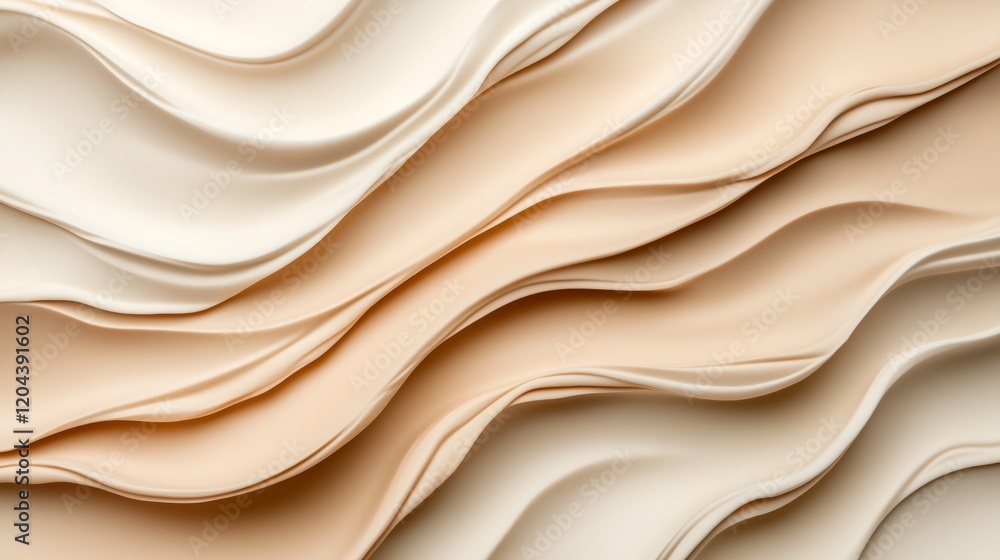 Poster abstract beige wavy pattern curves texture background design elegant