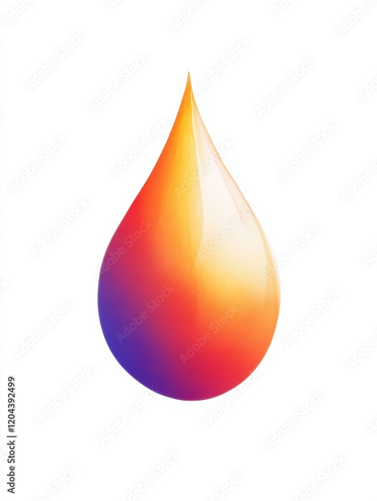 Aufkleber colorful liquid drop symbolizing creativity and imagination in design and art. generative ai