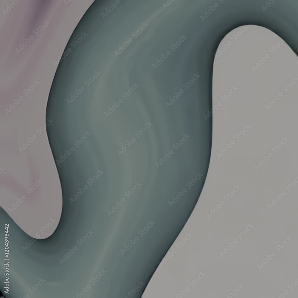 Poster abstract pattern with smooth lines and soft shades of green and gray on a neutral background