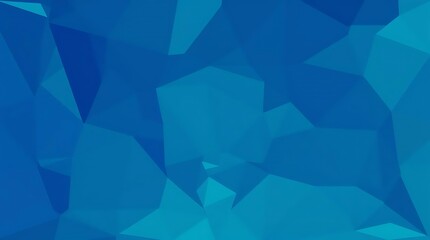 Obraz premium Abstract illustration for wallpaper in a low-poly style, with a multifaceted geometric design, in a gradient transitioning from deep indigo to bright turquoise, using a .