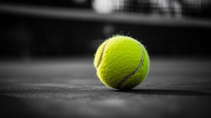 tennis ball on the court