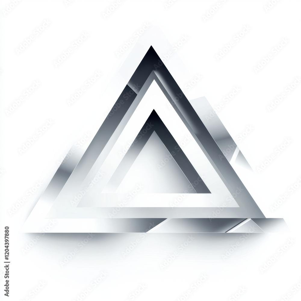 Poster abstract triangular shapes in metallic tones create a modern and sleek design suitable for various a