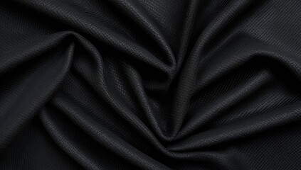Fototapeta premium dark and black woven fabric texture background. cotton material. black woven fabric texture
