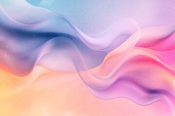 Long colorful neon swirl and waves