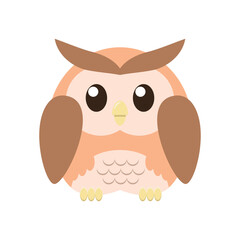 Cute flat Owl vector illustration