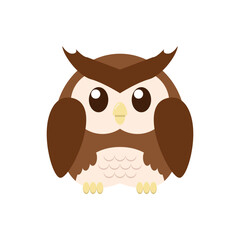 Cute flat Owl vector illustration