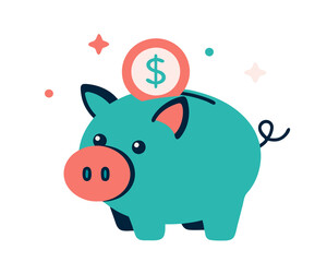 Obraz premium piggy bank with money