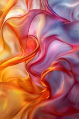 Obraz premium Abstract flowing silk fabric in a rich copper gradient with grainy texture