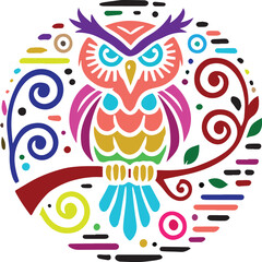 owl with heart