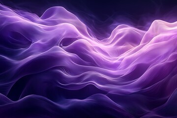 Obraz premium purple waves, ethereal energy, abstract flowing forms, luminous wisps, cosmic nebula, vibrant violet hues, dynamic swirls, smoky tendrils, glowing plasma, surreal atmosphere, dreamy textures, fluid mo