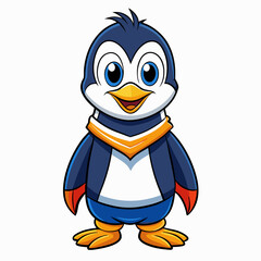 penguin cartoon waving