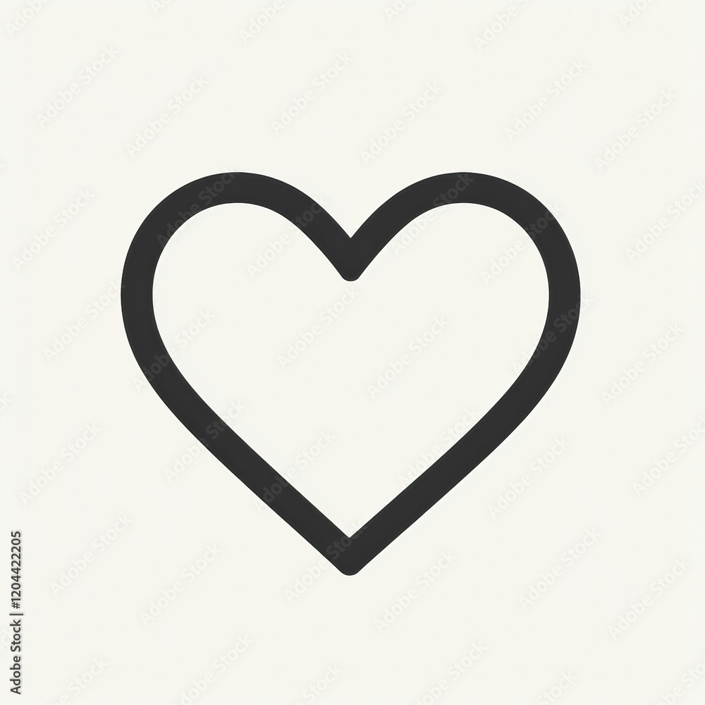 Aufkleber heart symbol design with minimalist style on neutral background showcasing simplicity and elegance i