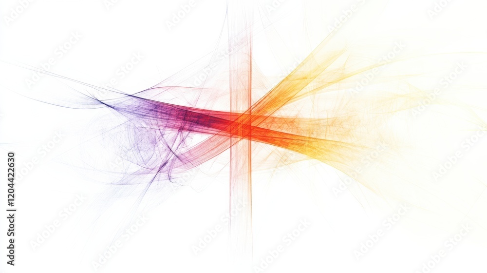 Aufkleber colorful abstract design with flowing lines and vibrant hues in a modern art representation filled w