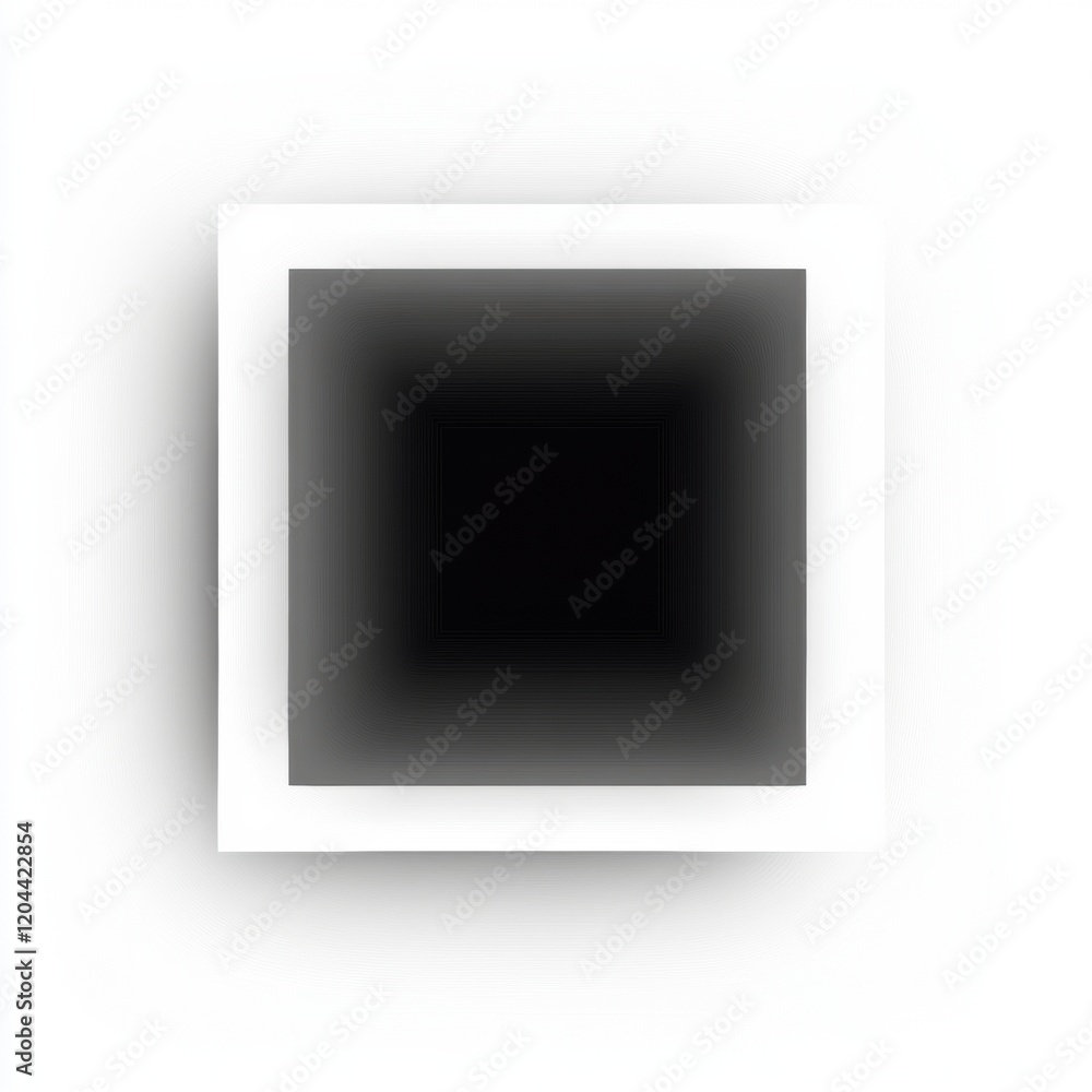 Poster dynamic square gradient design featuring smooth transitions from black to white in a minimalistic st