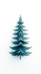 Obraz premium Layered Paper Christmas Tree Art: Festive DIY Decoration for Winter Holidays