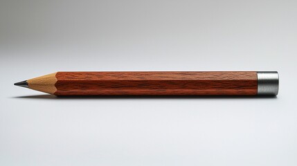 Obraz premium Wooden pencil on white background, ready to write or draw.