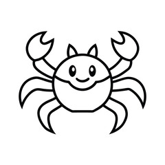 crab cartoon isolated on white