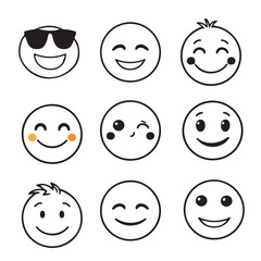 hand drawn smile doodle, smiles