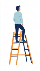 Man Climbing Ladder: A Symbol of Growth, Ambition, and Reaching New Heights