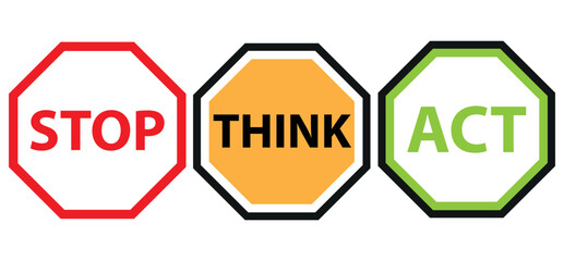 Modified colorful road signs with a safety message