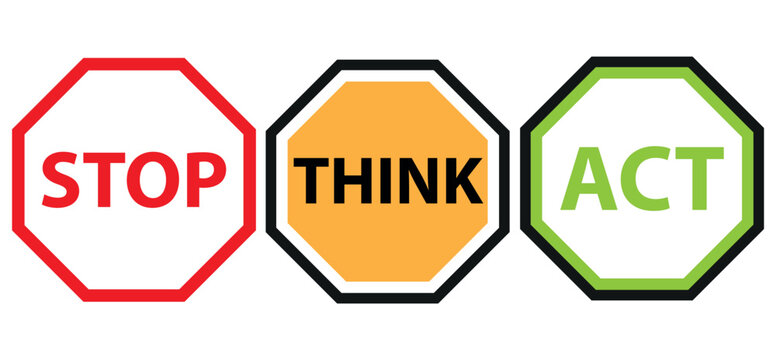 Modified colorful road signs with a safety message