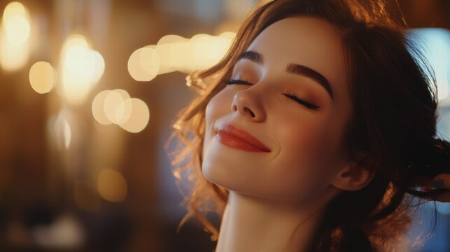 Charming Woman Getting Makeup and Hairstyle Done