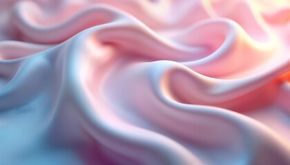 Fluid pastel colors flow like silk. Abstract, elegant background. Smooth, gentle texture. Ideal for fashion design, wallpaper digital art projects. Luxury, chic visual. Serene, calm aesthetic. Soft