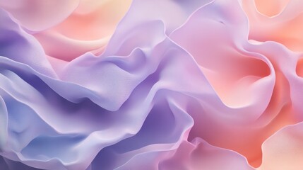 Obraz premium Abstract pastel fabric texture with soft waves and folds.
