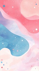 Fototapeta premium Abstract pastel pink and blue fluid shapes background.