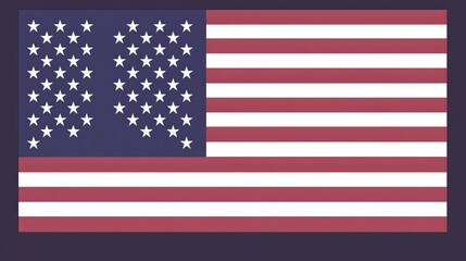 American Flag Vector Background with White Space for Text