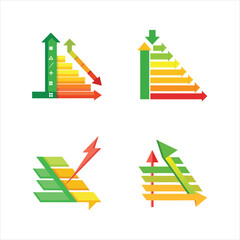 Obraz premium Energy Efficiency Arrows Icon Set for Concept Designs
