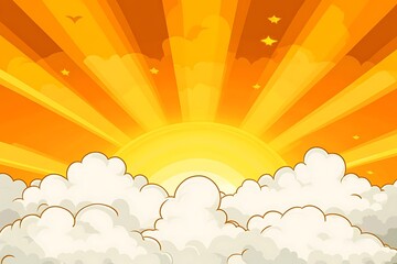 Fototapeta premium Sunrise Cloudscape - Vibrant Sky Art