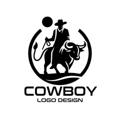 Cowboy Vector Logo Design