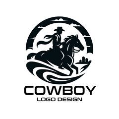 Cowboy Vector Logo Design