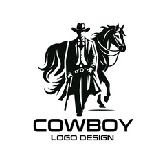 Cowboy Vector Logo Design