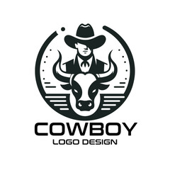 Cowboy Vector Logo Design