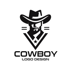 Cowboy Vector Logo Design