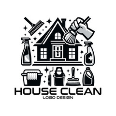 House Clean Vector Logo Design