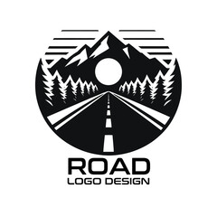 Road Vector Logo Design