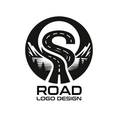 Road Vector Logo Design