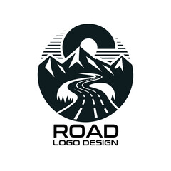 Road Vector Logo Design