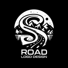 Road Vector Logo Design
