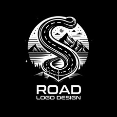 Road Vector Logo Design