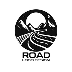 Road Vector Logo Design