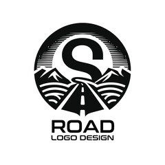 Road Vector Logo Design